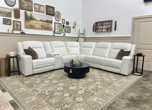 NEW 6-Piece Power Reclining Sectional w/ USB-C Charging and Adjustable Headrests