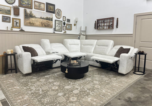 NEW 6-Piece Power Reclining Sectional w/ USB-C Charging and Adjustable Headrests